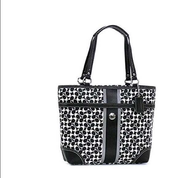 Coach Handbags - Coach Chelsea Signature Heritage Stripe Tote